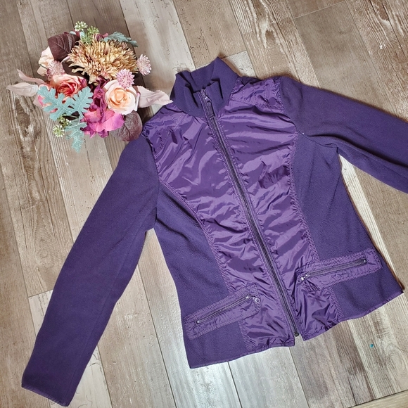 Coldwater Creek Purple Fleece Windbreaker Jacket Women's Size XS EUC - Picture 5 of 16